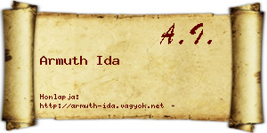 Armuth Ida névjegykártya