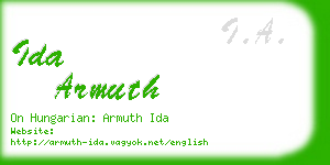 ida armuth business card